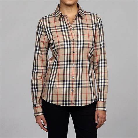 women's burberry button down shirt|cheap burberry button down shirt.